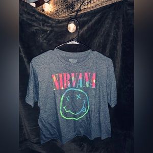 Vintage, cropped Nirvana tee